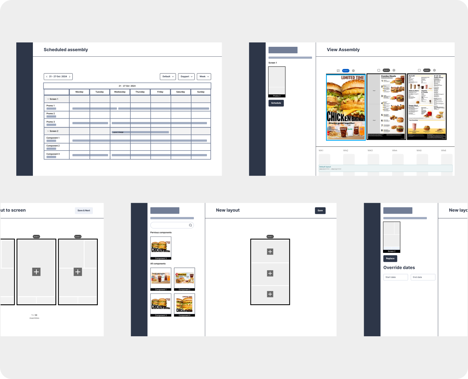 Option 1: scheduling UI